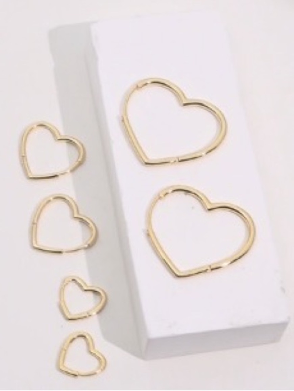 heart shaped hoop earrings